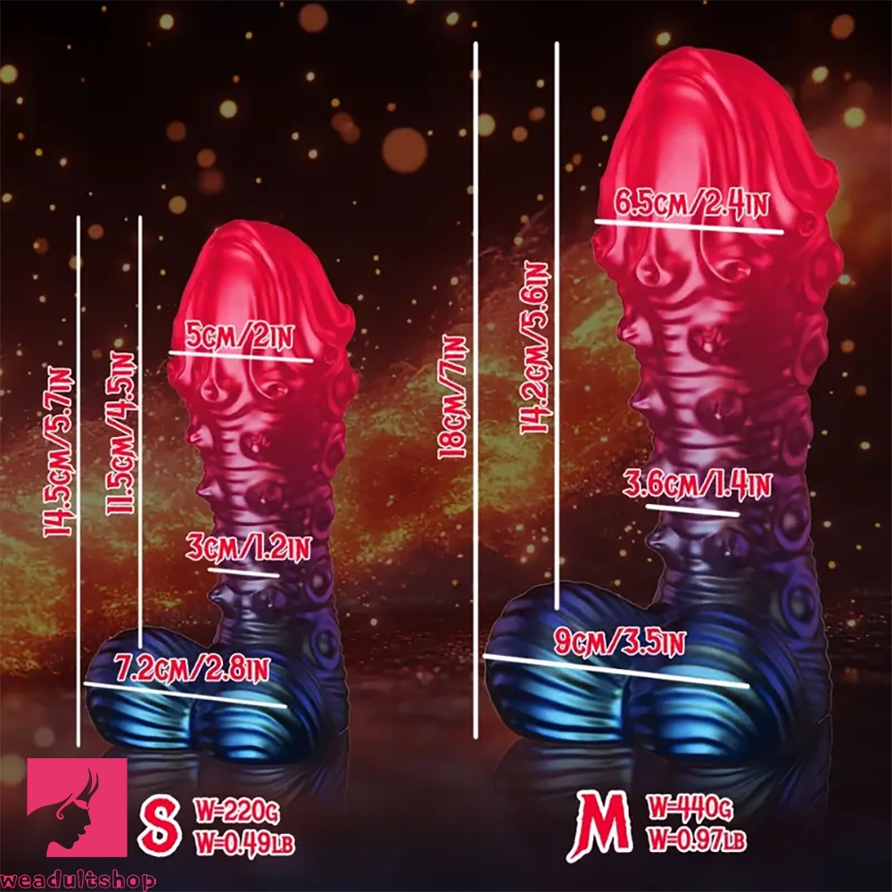 5.7in 7in Monster Fantasy Dildo Tentacle Spiked Cock Silicone Cock Toy