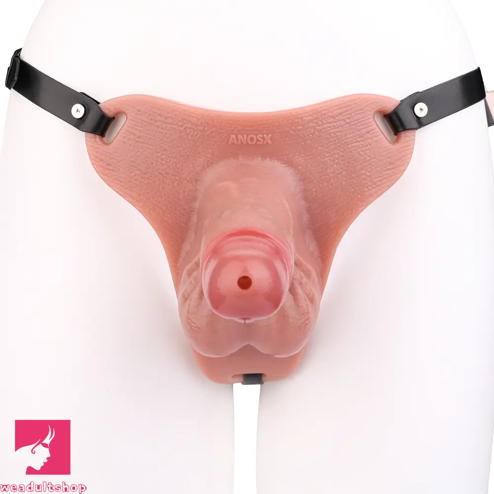 7.48in Strap on Silicone Cock Cage Dildo For Chastity Cock Hollow Dildo