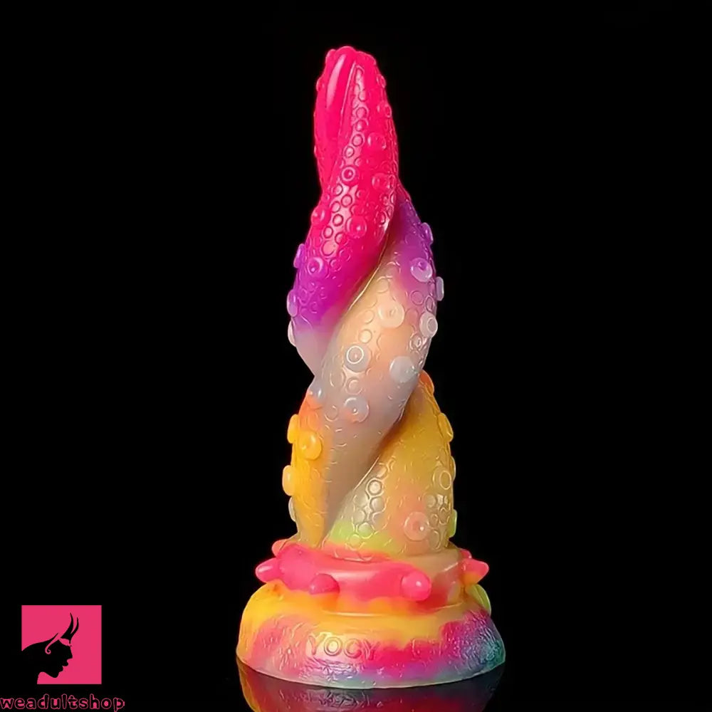 7.48in Octopus Tentacle Monster Soft Silicone Anal Luminous Odd Dildo