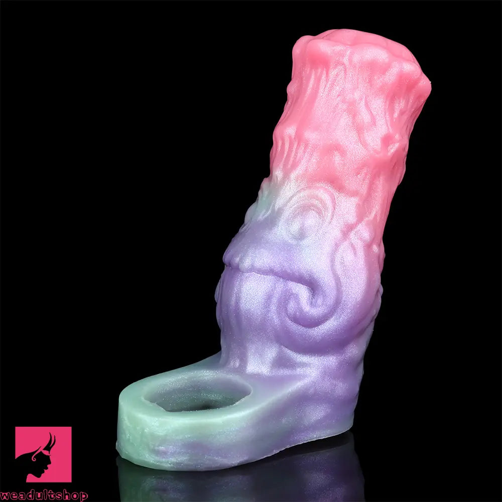 4.96in Silicone Soft Cock Fantasy Hollow Dildo Sleeve Cock Extension
