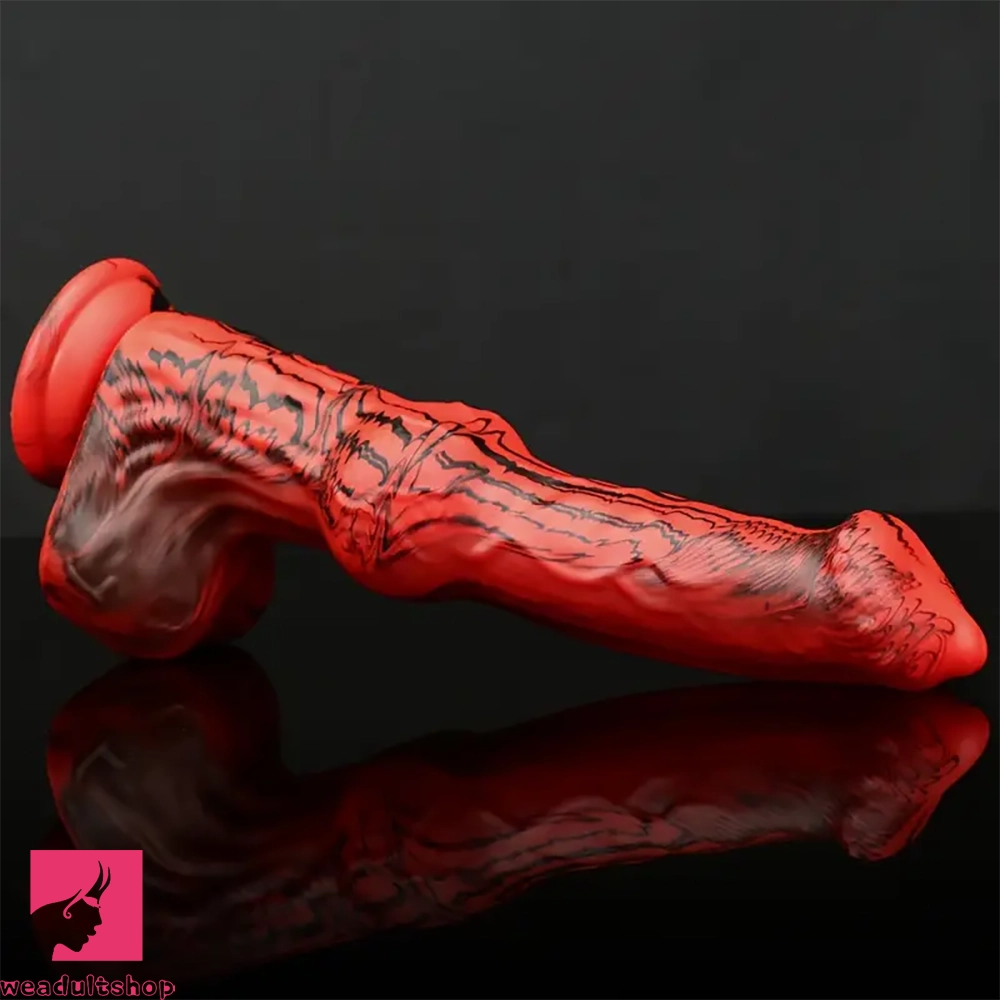 9.64in Realistic Large Dog Penis Silicone Soft Dildo With Real Knots