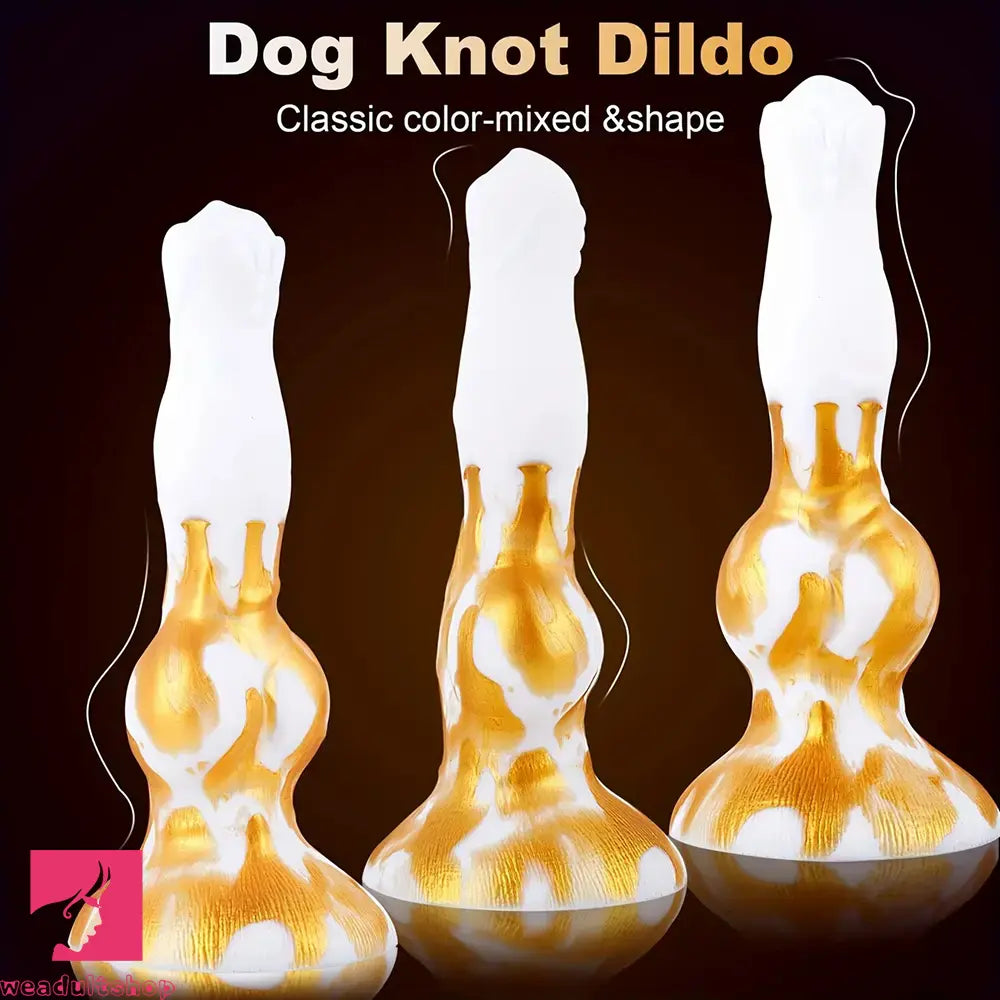 8.1in Realistic Silicone Squirting Dildo Beginner Knot Ejaculating Dog Dildo
