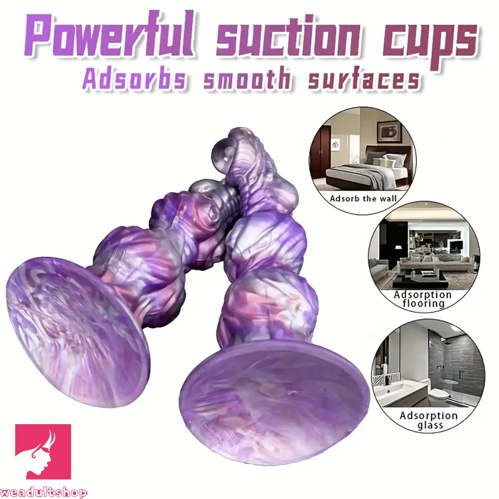 10.23in Liquid Silicone Anal Plug Knot Big Dildo Soft G Spot Massager