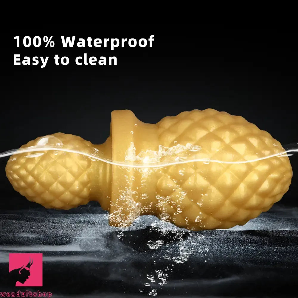 2.95in 4.52in Newbie Gold Silicone Soft Suction Cup Mini Anal Plug Dildo