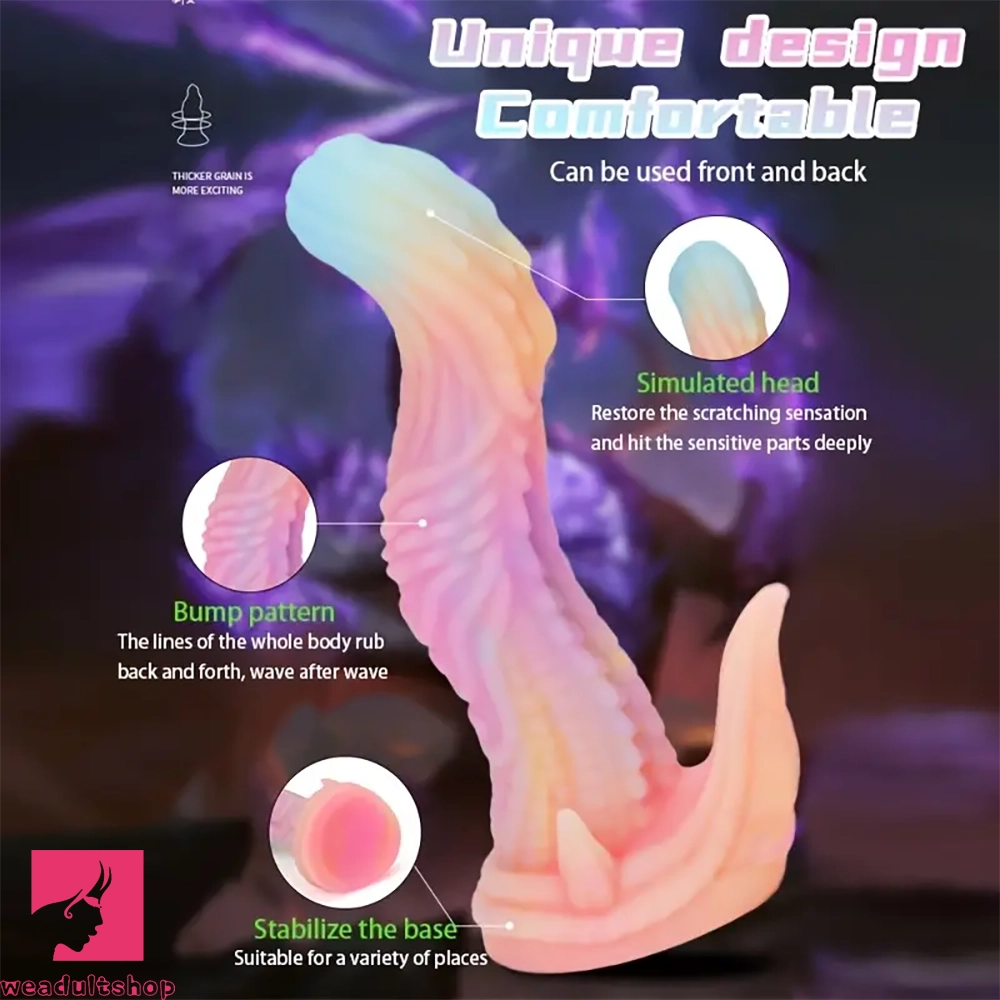 7.4in 8.5in Alien Dinosaur Tentacle Animal Silicone Anal Plug Cock Dildo