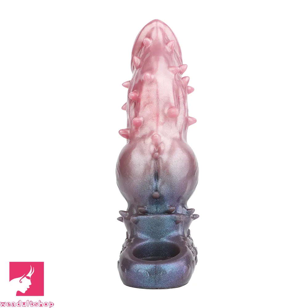 7.48in Spiked Fantasy Penis Sleeve With Cock Ring Dildo For Intimation