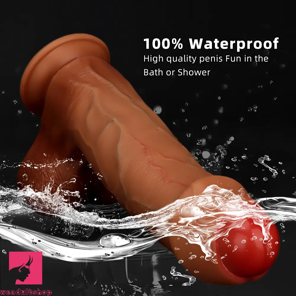 9.44in 11.02in 12.59in Liquid Silicone Foreskin Uncut Soft Real Dildo
