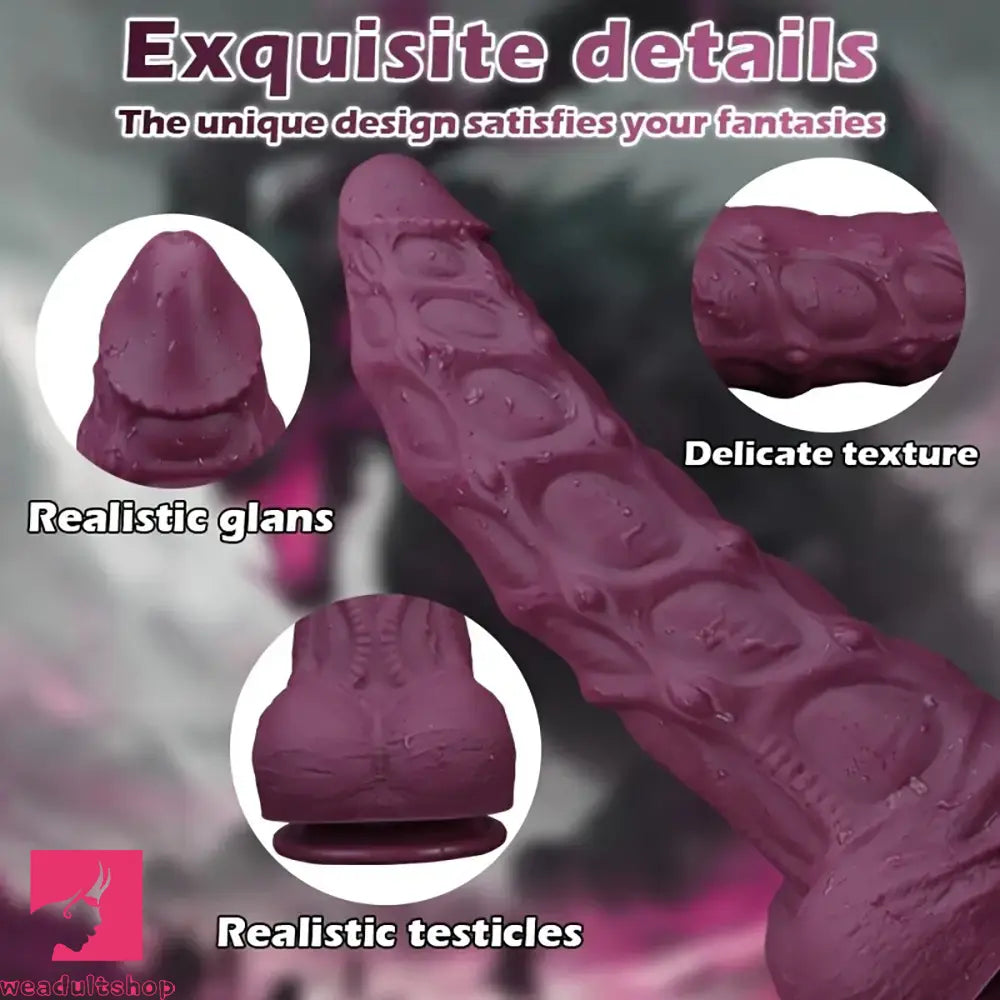 8.85in 10.62in Ultra Soft Silicone Thick Anal Monster Dildo Curved Design