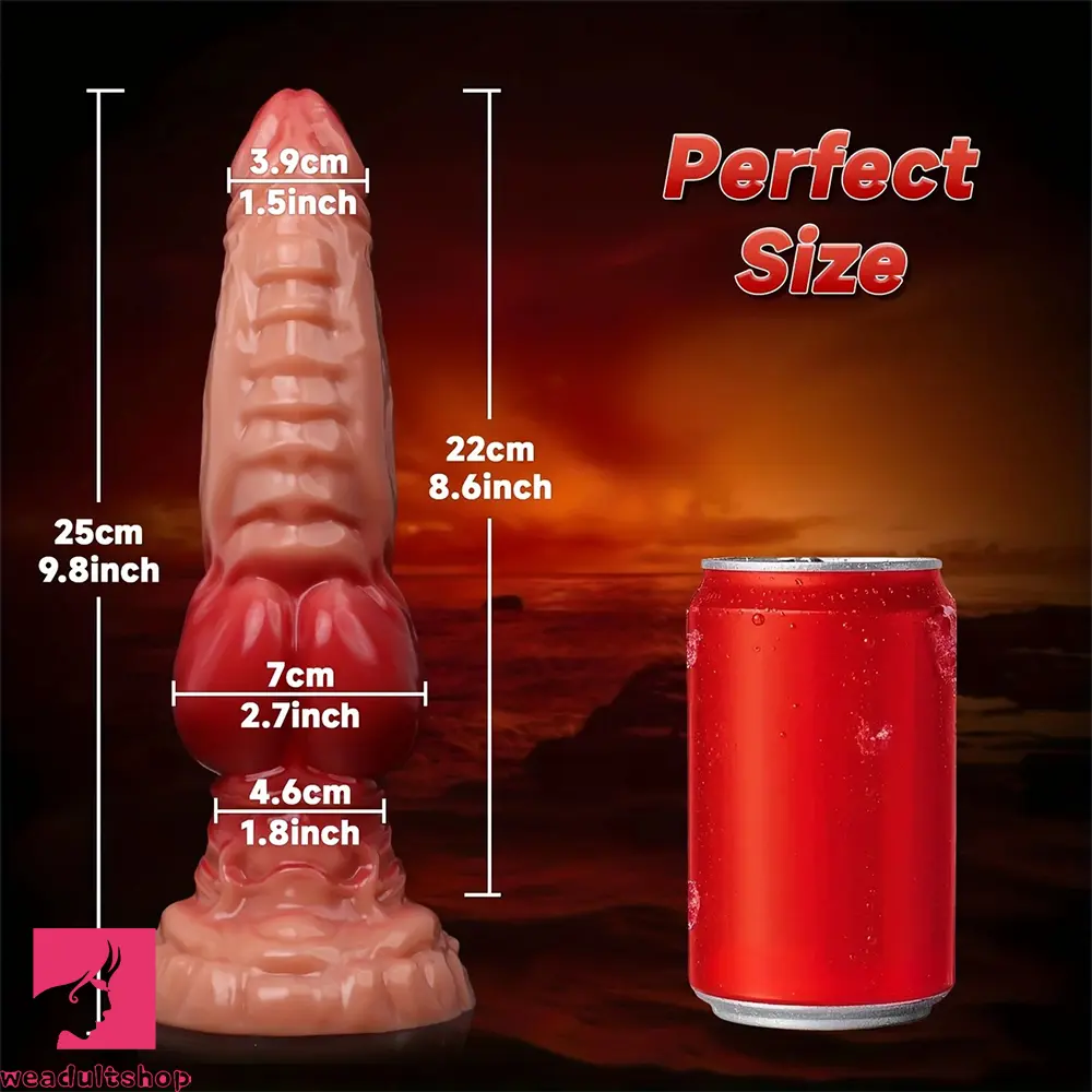 9.8in Dragon Head Big Knot Animal Monster Female Dildo For Beginners