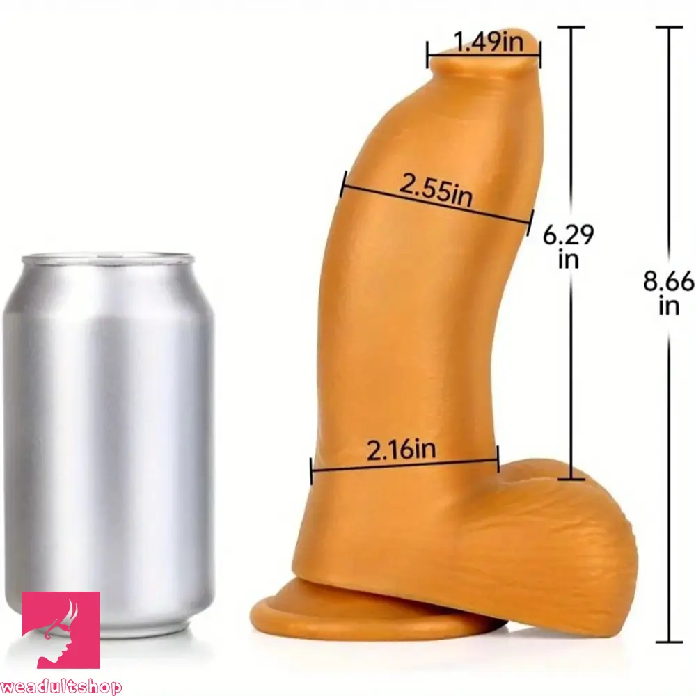 8.66in Liquid Silicone Thick Dildo Penis Soft SkinFriendly GSpot Fat Dildo