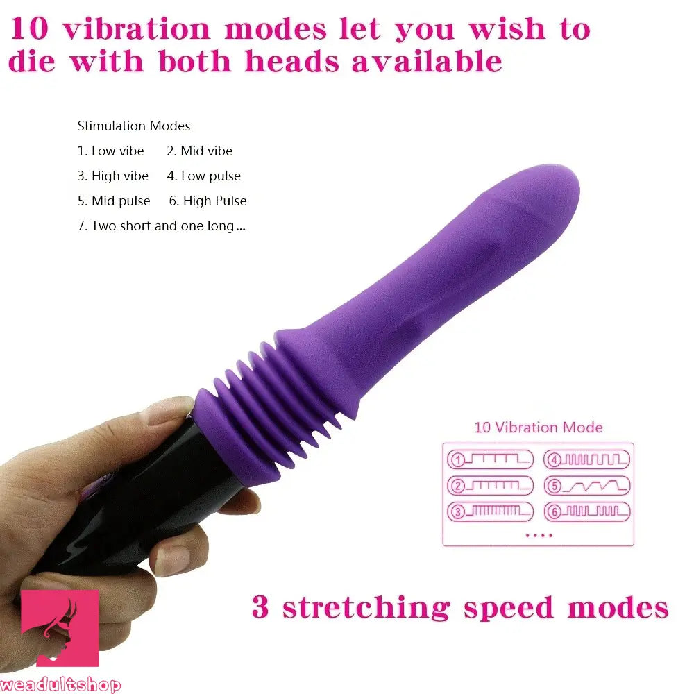 11.3in Rechargeable Automatic Thrusting Dildo Sex Toy 10-Speed Vibration