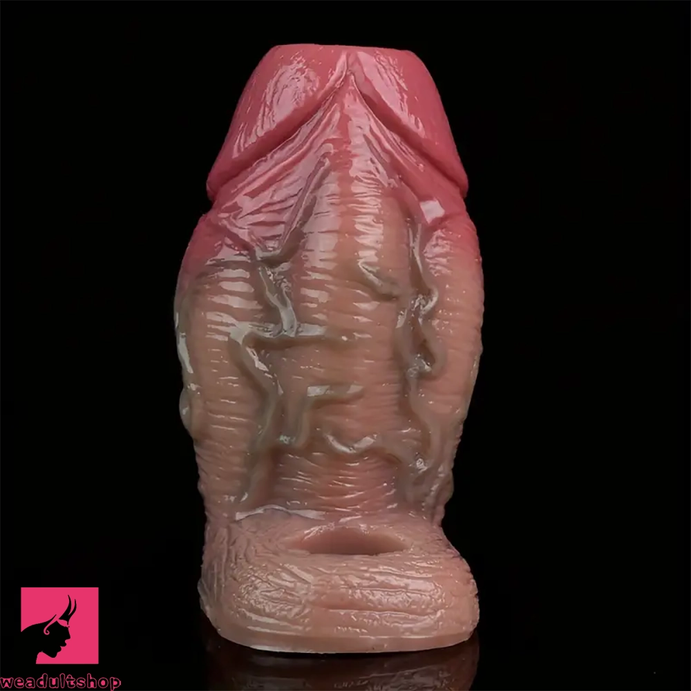 4.57in Thick Realistic Open-Ended Liquid Silicone Hollow Cock Penis Sleeve