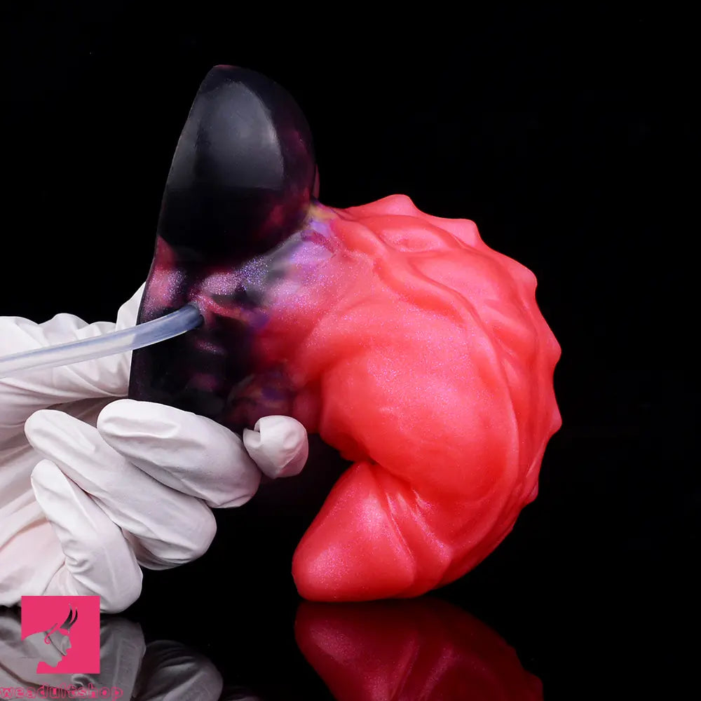 5.12in Fantasy Odd Silicone Soft Inflatable Spraying Water Dildo For Clit