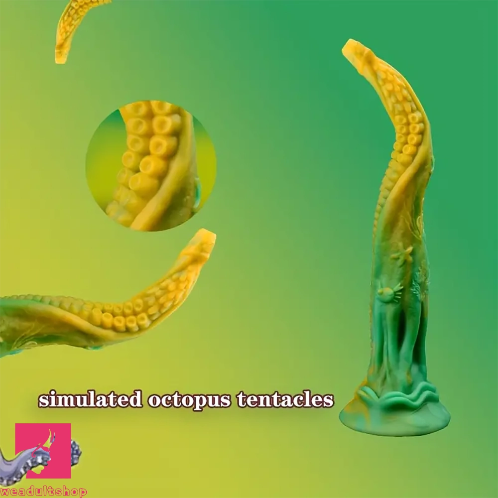 13.9in Simulated Realistic Long Octopus Alien Soft Suction Cup Cock Dildo