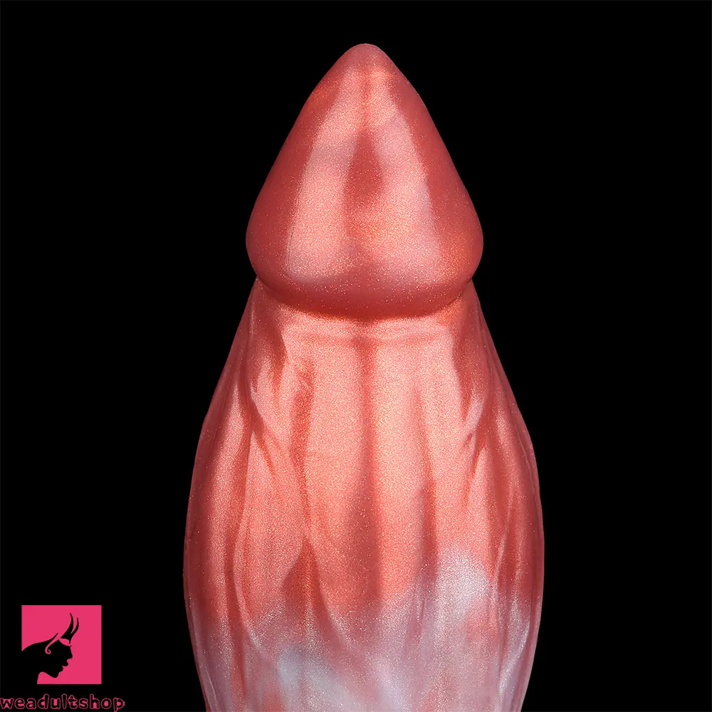 8.26in Wolf Animal Double Layer Silicone Soft Dildo Female Masturbator