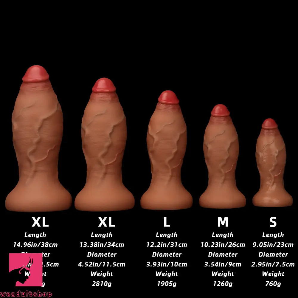 9.05in 10.23in 12.2in 13.38in 14.96in Huge Thick Long Odd Silicone Dildo