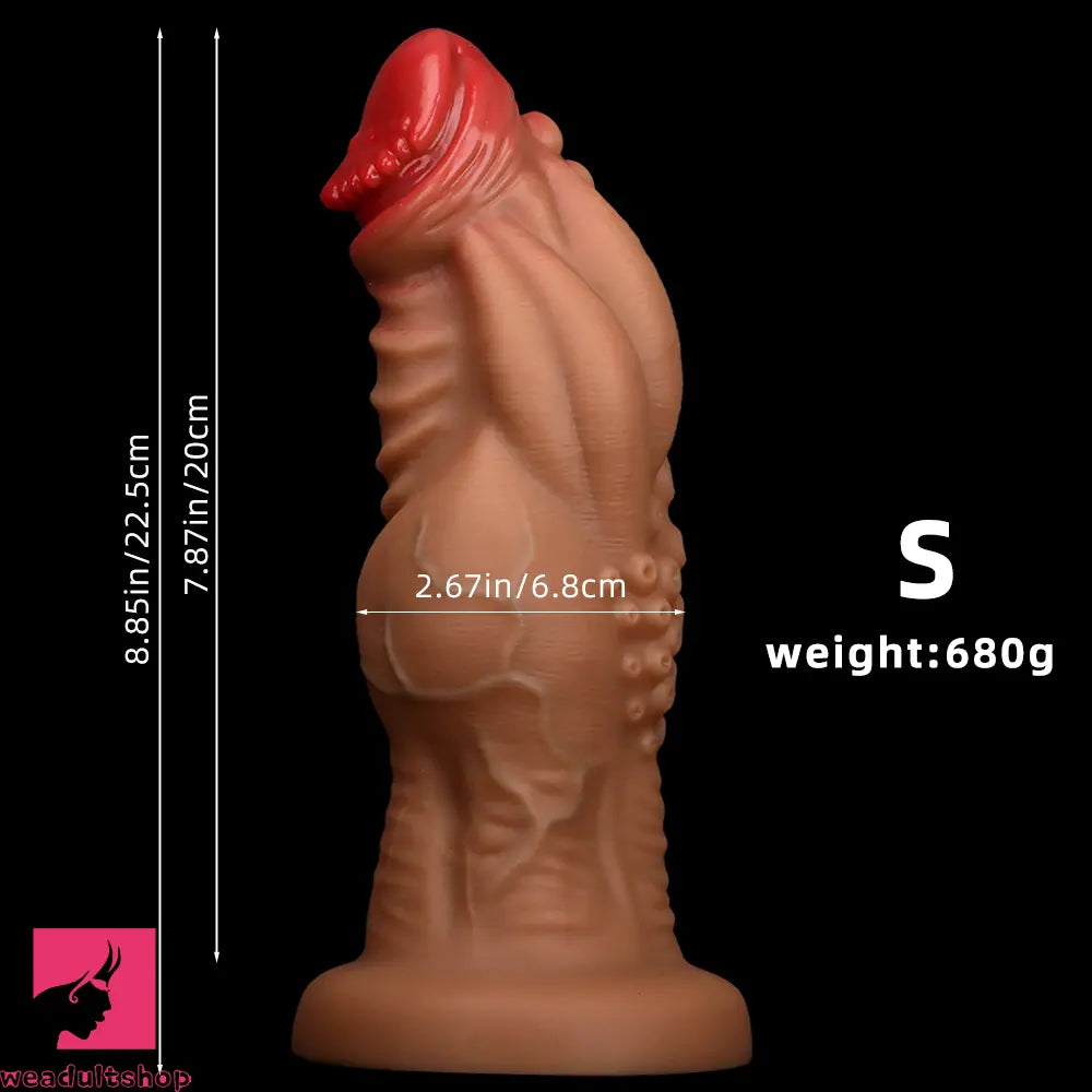 8.85in 9.64in 10.23in 11.41in 12.59in Odd-shaped Large Silicone Anal Dildo