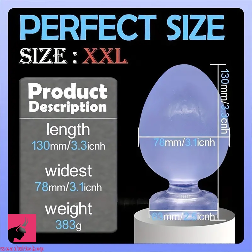 3in 3.3in 3.9in 4.5in 5.1in 5.7in Thick Anal Small Clit Sex Butt Plug Dildo