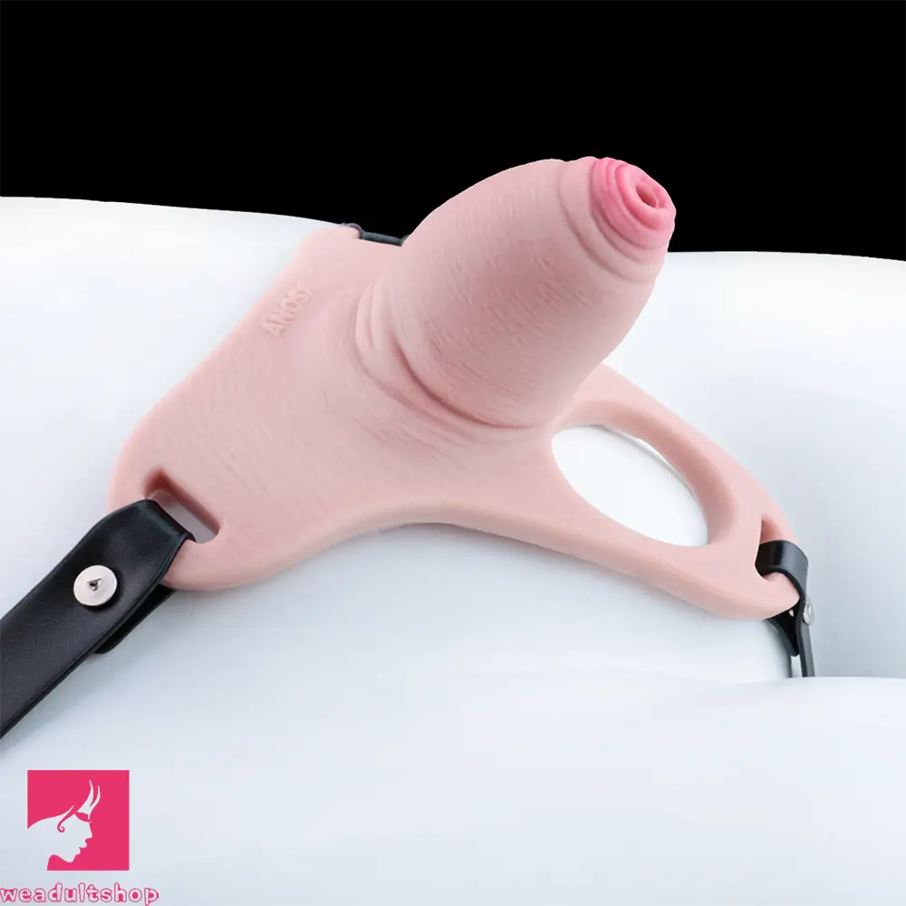 3.54in Strap on Chastity Dildo Wearable Realistic Cock Cage For Men Dilator