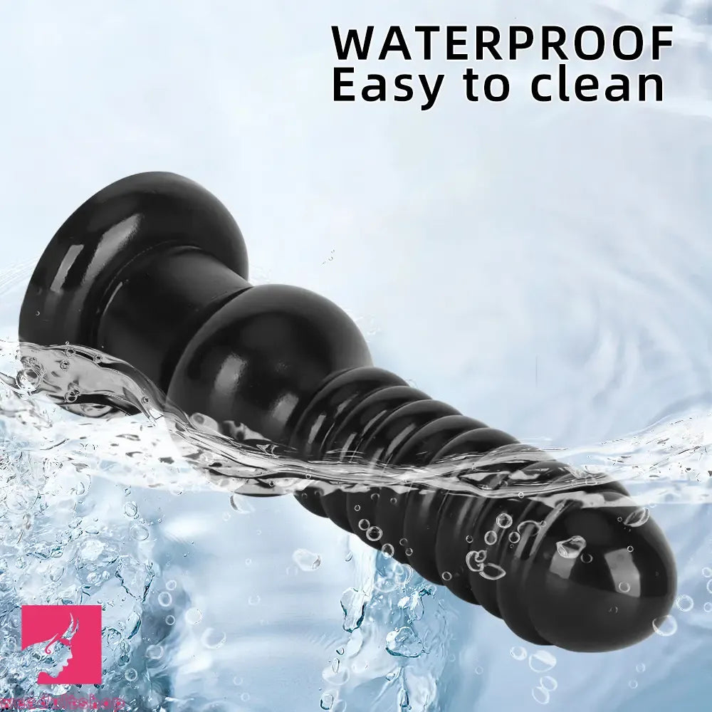 9.64in Knot Big Black Butt Plug PVC Dildo Suction Cup Knotting Cock Dildo