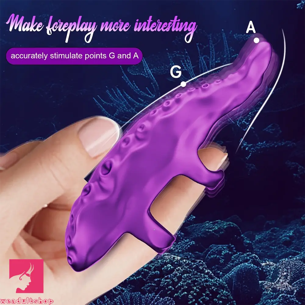 4.72in Mini Realistic Octopus Finger Vibrator Soft Silicone Handy Dildo