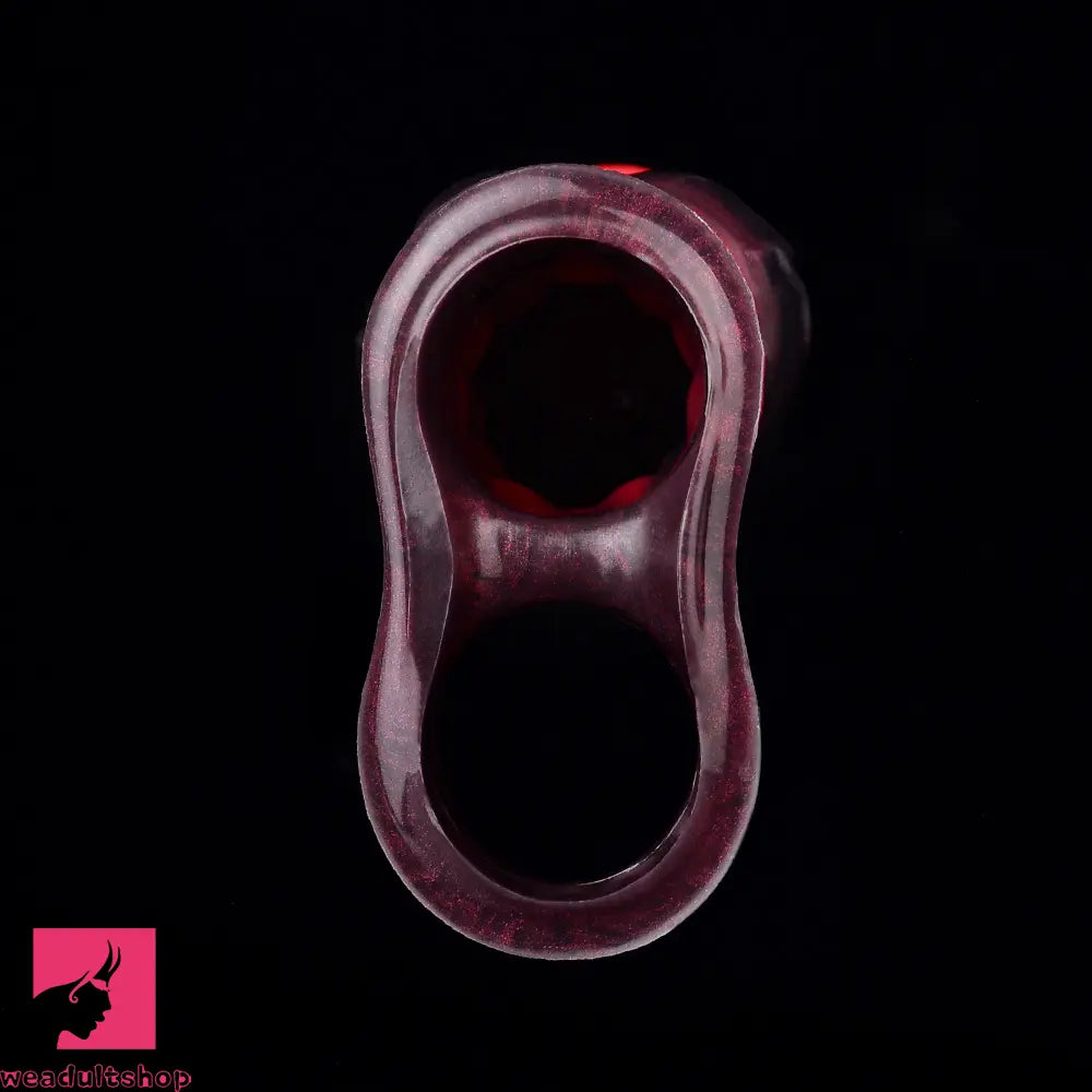 7.09in Silicone Cock Sleeve Knot Dildo Vibrating Hollow Cock Ring Penis Toy