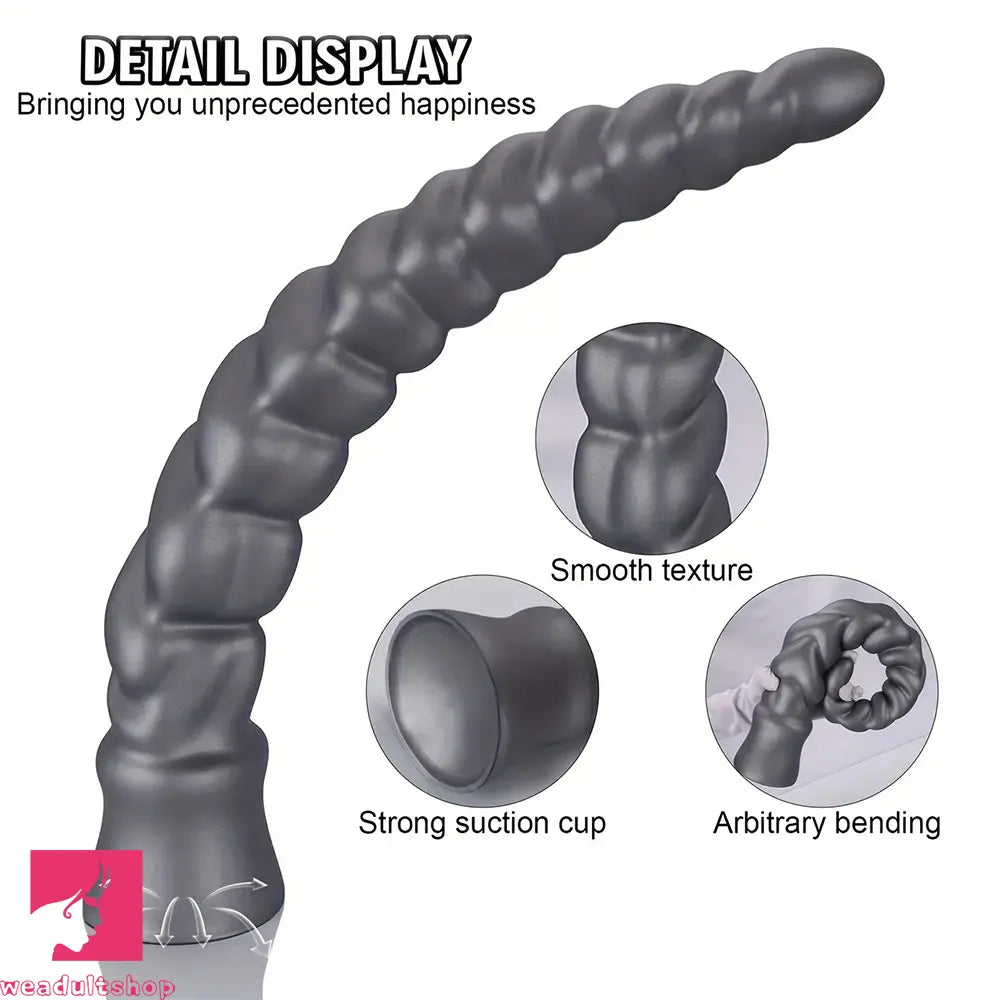 13.77in 15.74in 17.71in 19.68in Long Screw Anal Whip Huge Clit Soft Dildo
