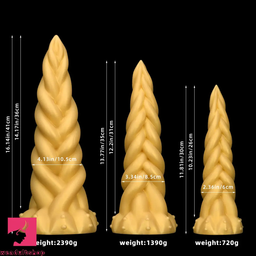 11.81in 13.77in 16.14in Extra Large Long Liquid Silicone Twist Soft Dildo