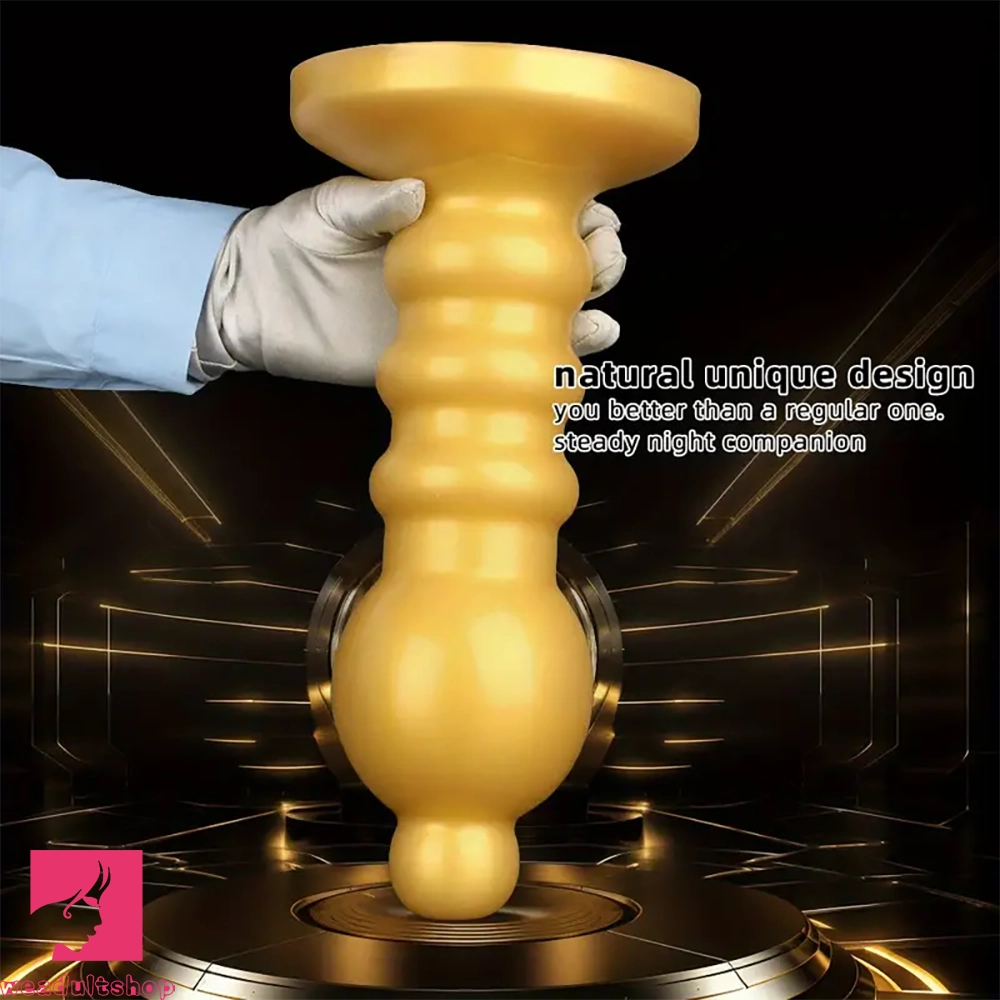 12.6in Huge Anal Beads Liquid Silicone Butt Plug Prostate G Spot Dildo