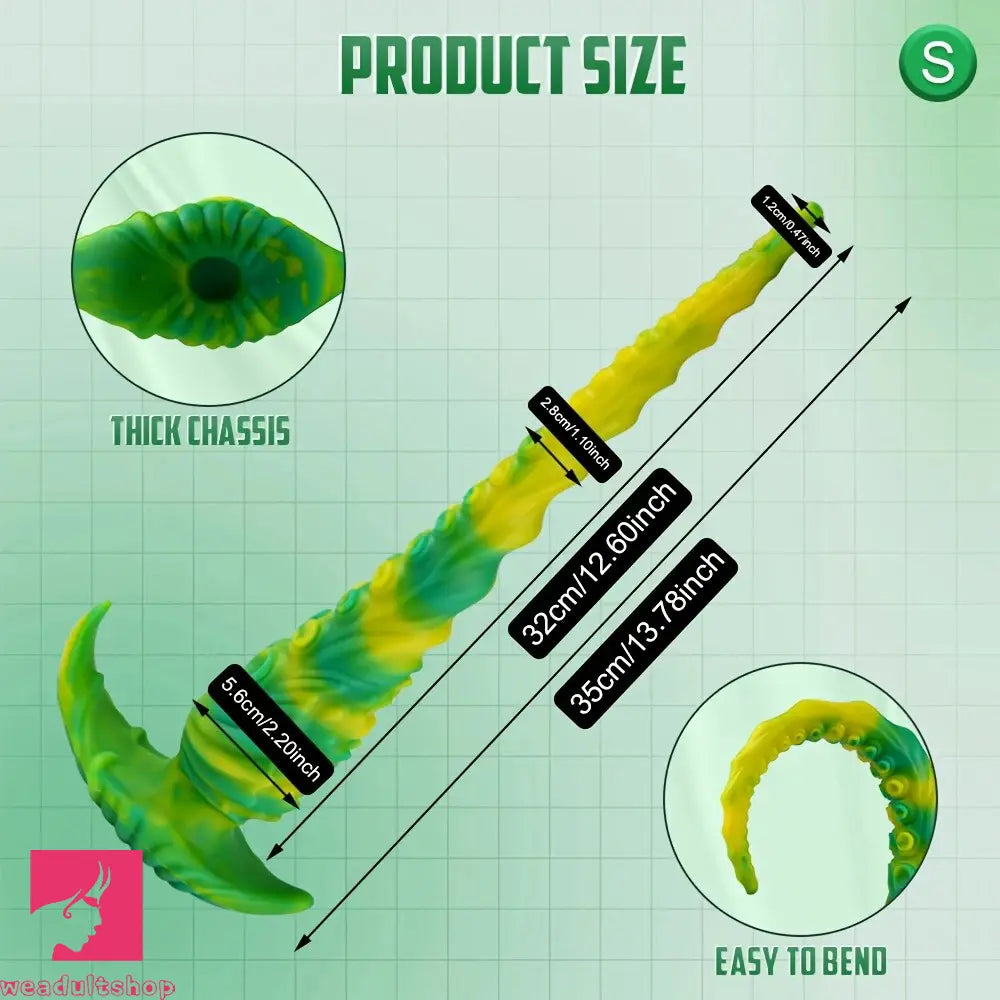 13.78in 17.72in Realistic Long Tentacle Octopus Anal Dildo For G Spot & Clit
