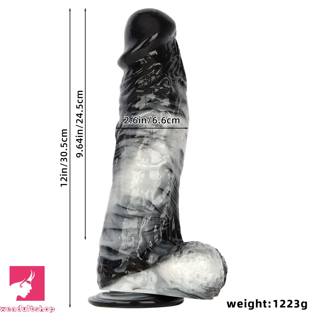 12in PVC Huge Thick Cock Dildo Penis Male Masturbator Adult Sex Orgasm