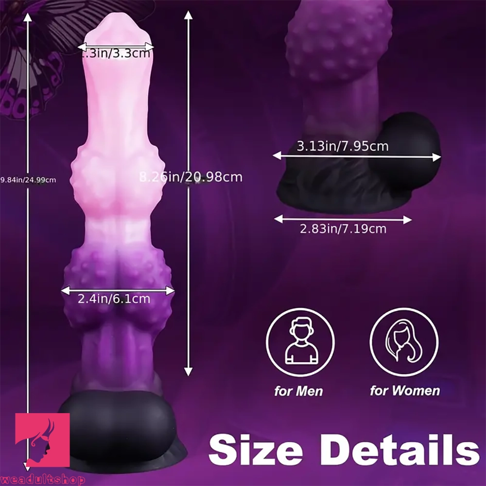 9.84in Silicone Wolf Tooth Monster Dildo Granular Sensation Prostate Dildo