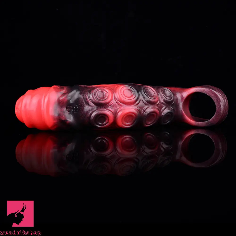 5.98in 7.09in Silicone Tentacle Sleeve Knot Vibrating Hollow Female Dildo