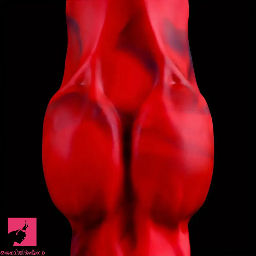 6.65in 7.63in 8.3in 9.25in 10.03in Red Black Odd Monster Dog Knot Dildo