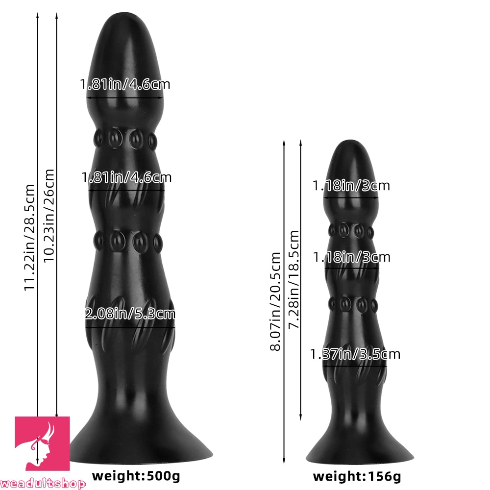 8.07in 11.22in Wearable Anal Beads Practice Dilation Big Black Cock Dildo