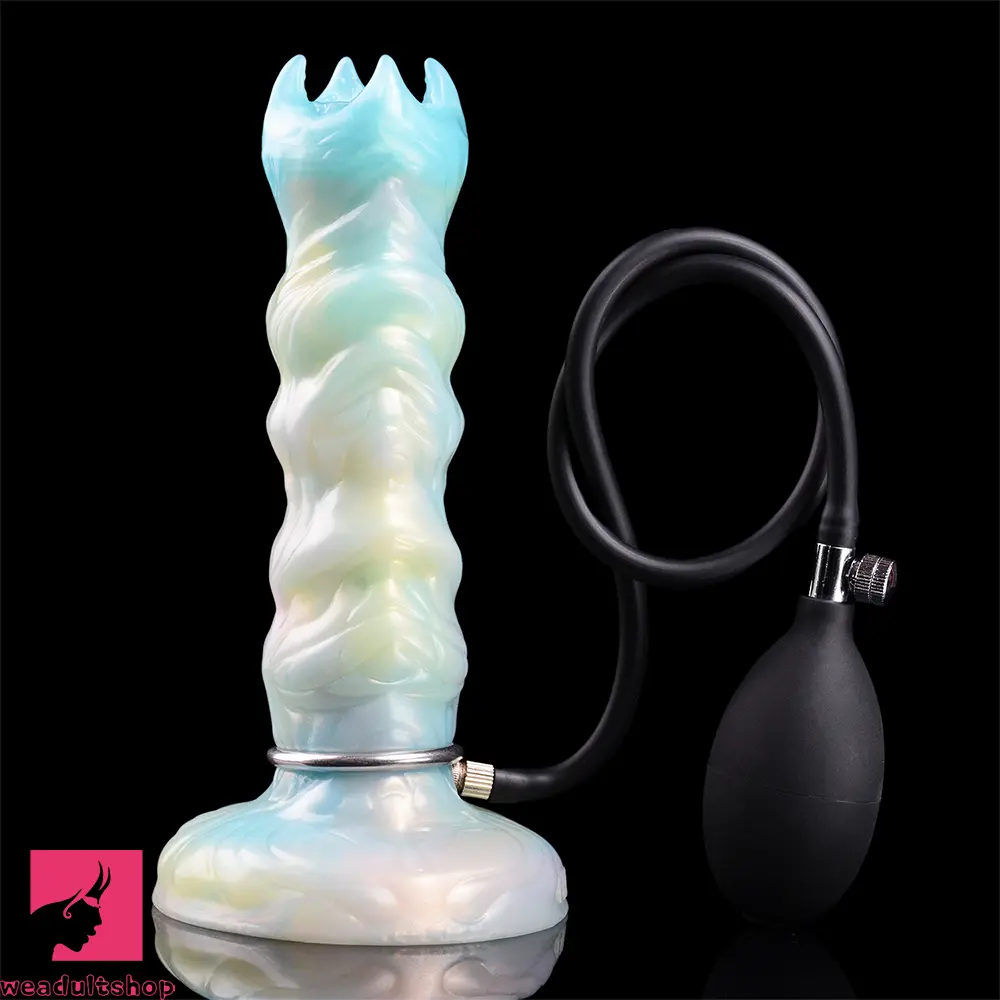 8.18in Soft Fleshy Texture Big Odd Ovipositor Egg Laying Inflatable Dildo