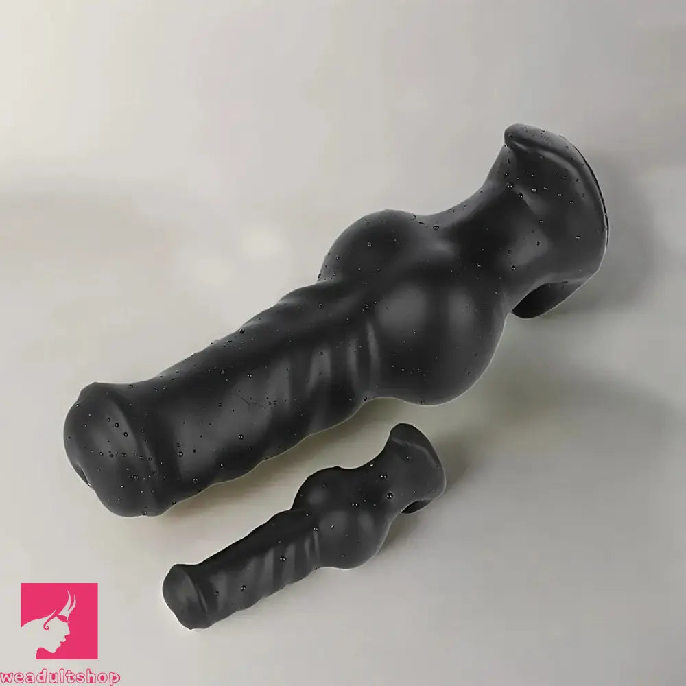 3.94in 7.48in 8.66in Soft & Flexible Silicone Anal Dildo Secure Knot Cock Toy