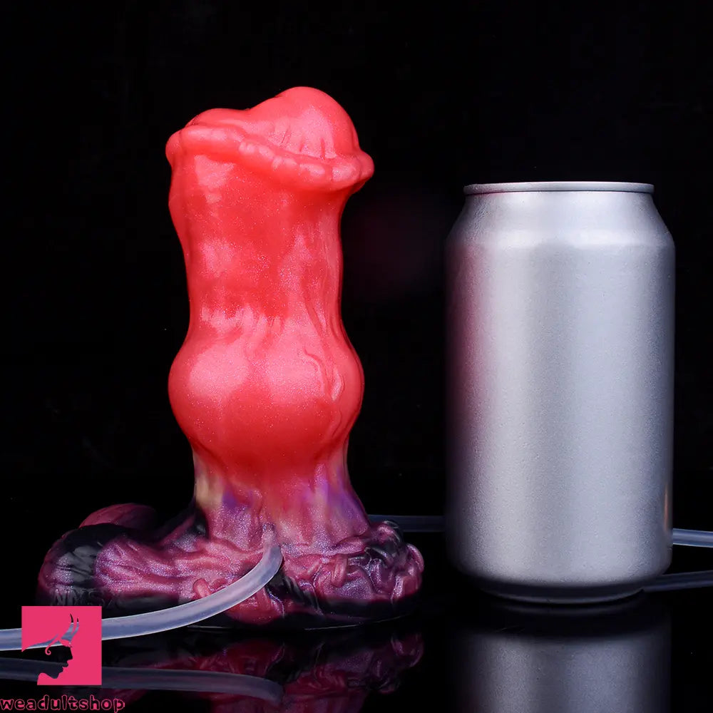 5.43in Fantasy Horse Knotted Silicone Flexible Inflatable Spraying Water Dildo