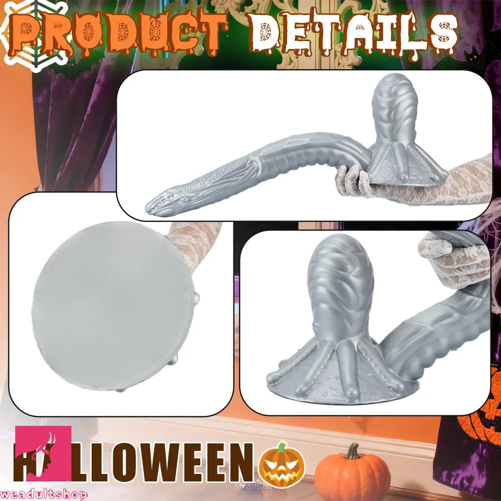 11.81in 17.7in Dual Ended Alien Anal Plug Soft Fantasy Dildo Anal Massage Dilator