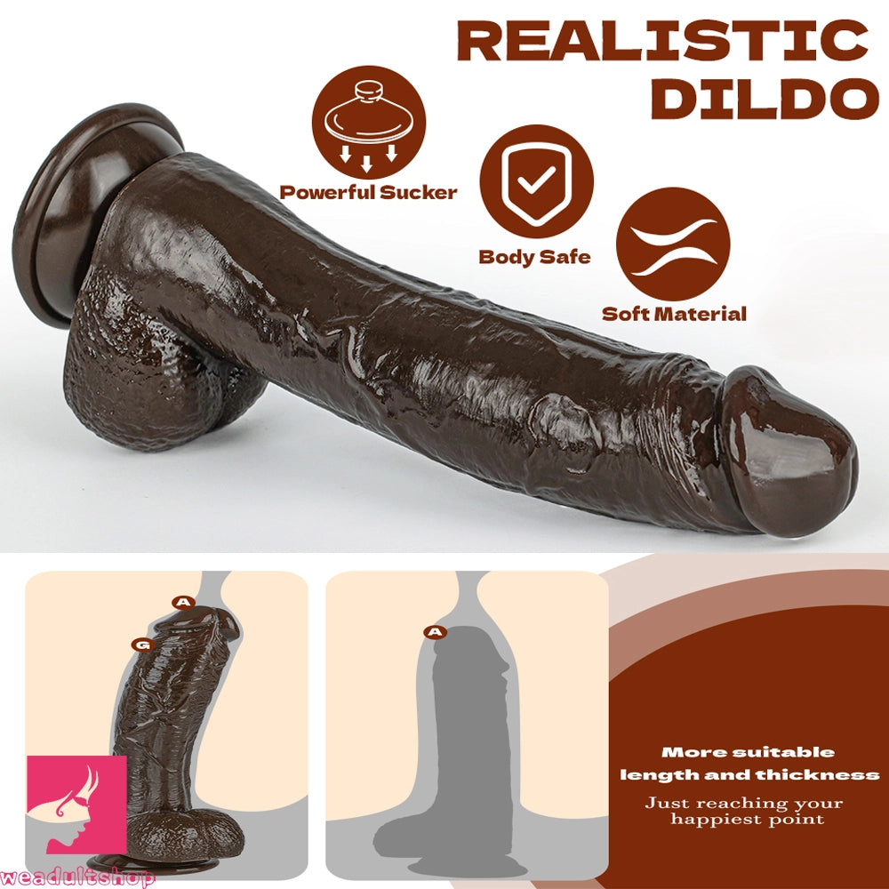 8.46in Realistic Big Dildo Skin Feeling Toy For Women Clitoral Stimulator