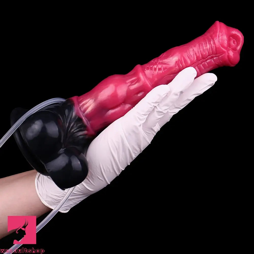10in Horse Knot Silicone Soft Big Ejaculating Dildo G-Spot Stimulato Cock