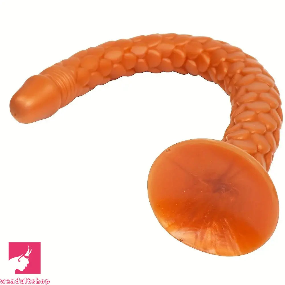 19.69in Dragon Scale Silicone Anal Durable Flexible Dildo For Deep Anus