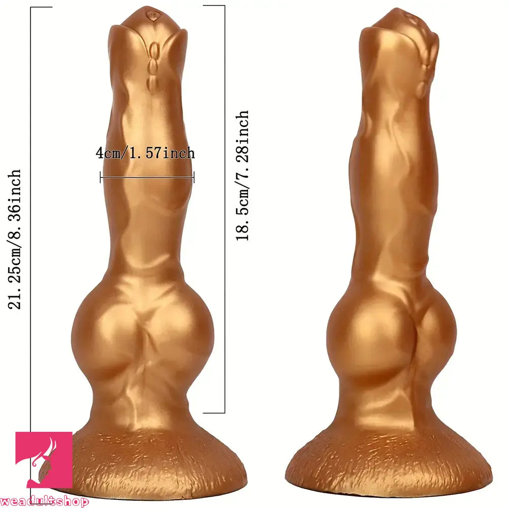 8.36in Silicone Large Thick Knotty Dog Soft Dildo For Sensual Pleasure Cock