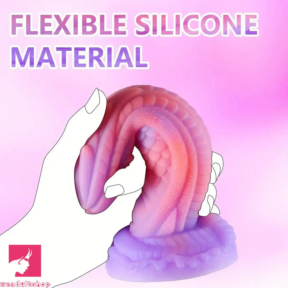 8.07in Dragon Monster Silicone Soft Dildo For Women Men Couple Strap on