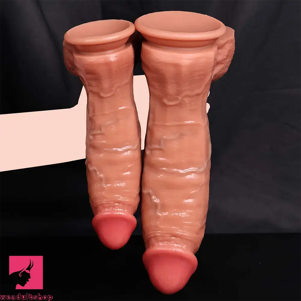 8.26in 9.05in 9.84in 11.81in Realistic Curved Big Penis Dildo For Hands-Free