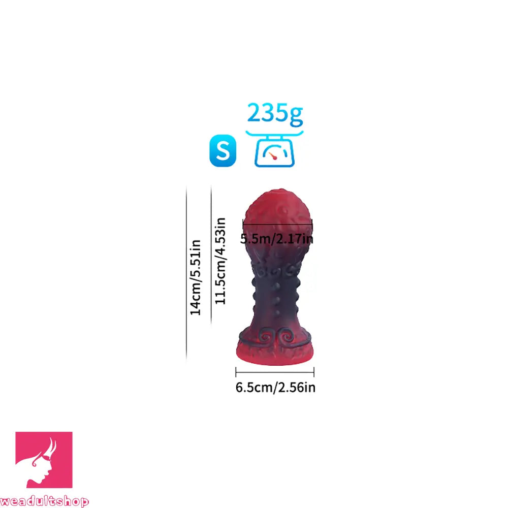 5.51in 7.08in 9.05in Spiked Silicone Round Silicone Soft Odd Dildo Anal Plug