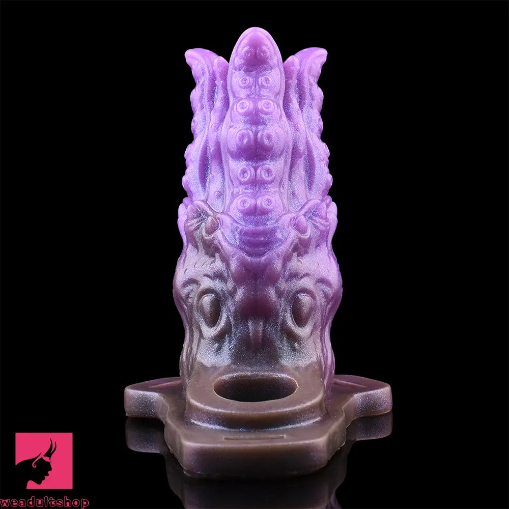 5.59in Dragon Beast Creature Silicone Flexible Fantasy Hollow Dildo Sleeve
