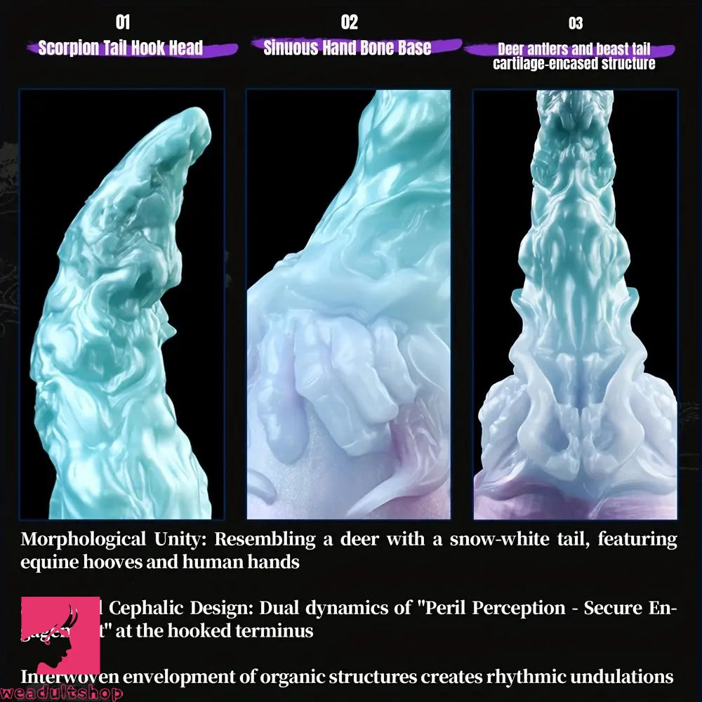 4.64in 5.23in Anal Plug Pedant Dildo Key Chain Animal Deer Silicone Cock