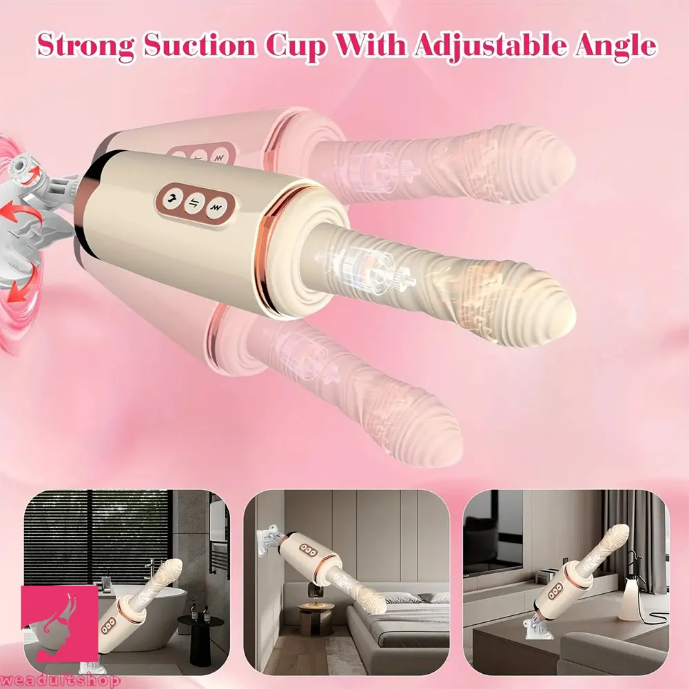9.92in Sex Machine Thrusting Heating Auto Dildo Rotatable Switch 7 Vibrating