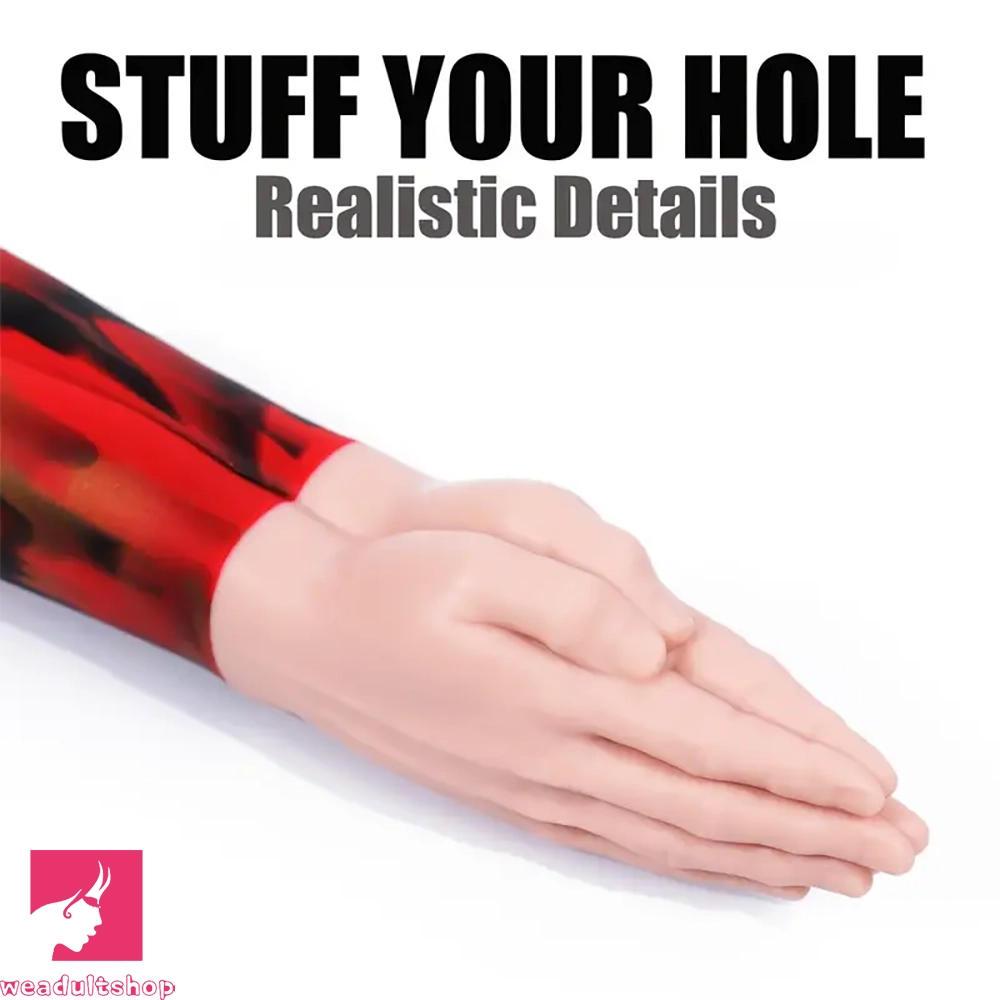 12.6in Double Fisting Realistic Hand Design Soft Liquid Silicone Cock Dildo